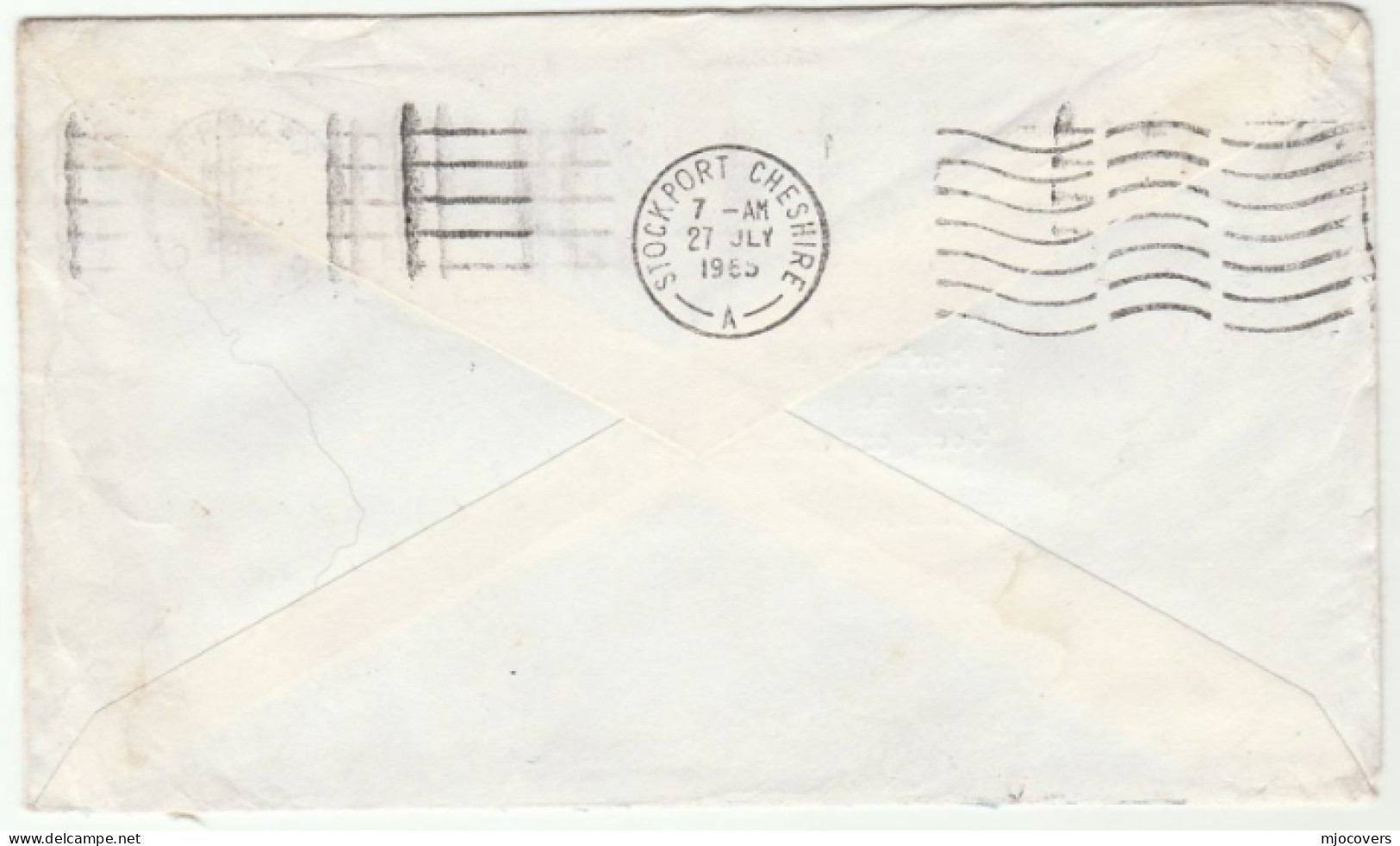 FLAG 1965 Kendra CANADA To STOCKPORT GB Redirected  GAISGILL  TEBAY Air Mail COVER Stamps Flags - Cartas & Documentos