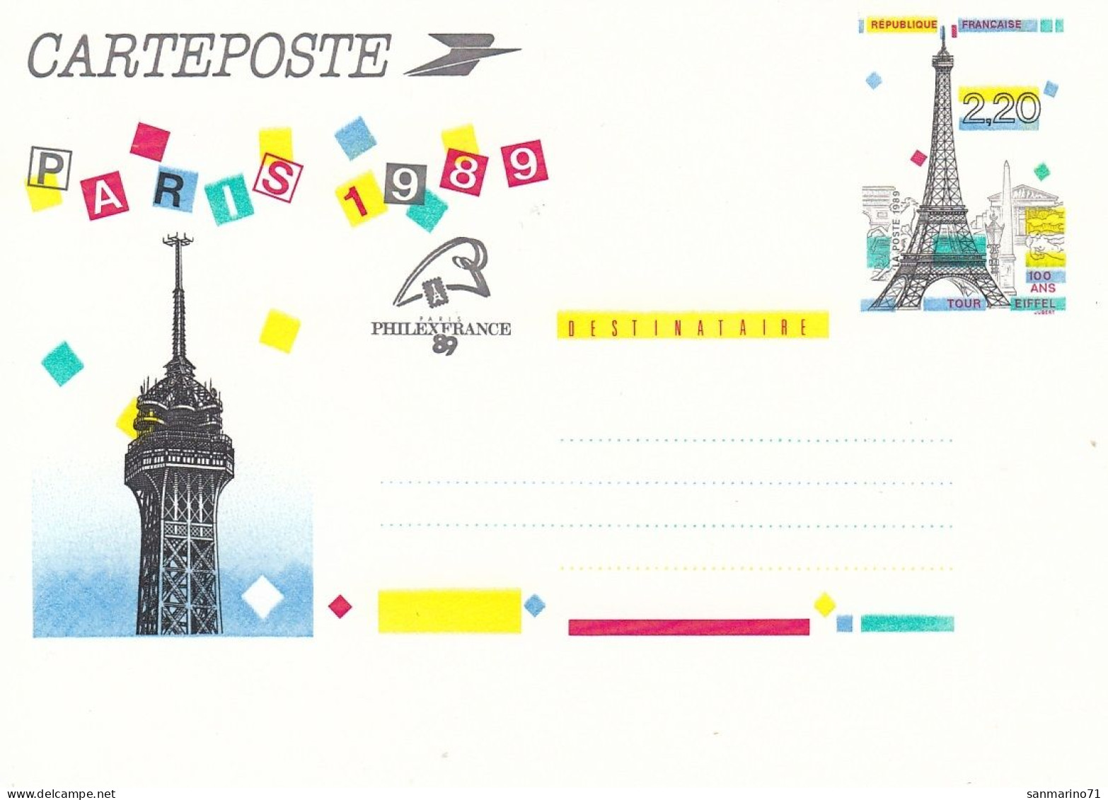 FRANCE Stamped Stationery 2711 - Pseudo-interi Di Produzione Ufficiale