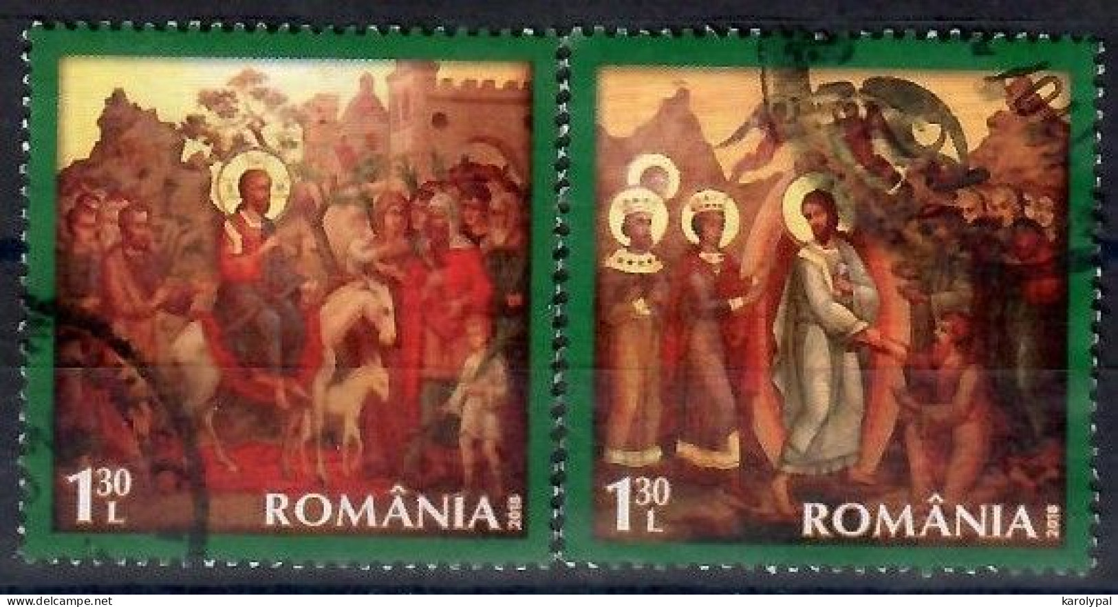 Romania, 2018, USED,   Eaester,  Mi. Nr. 7344-5 - Used Stamps