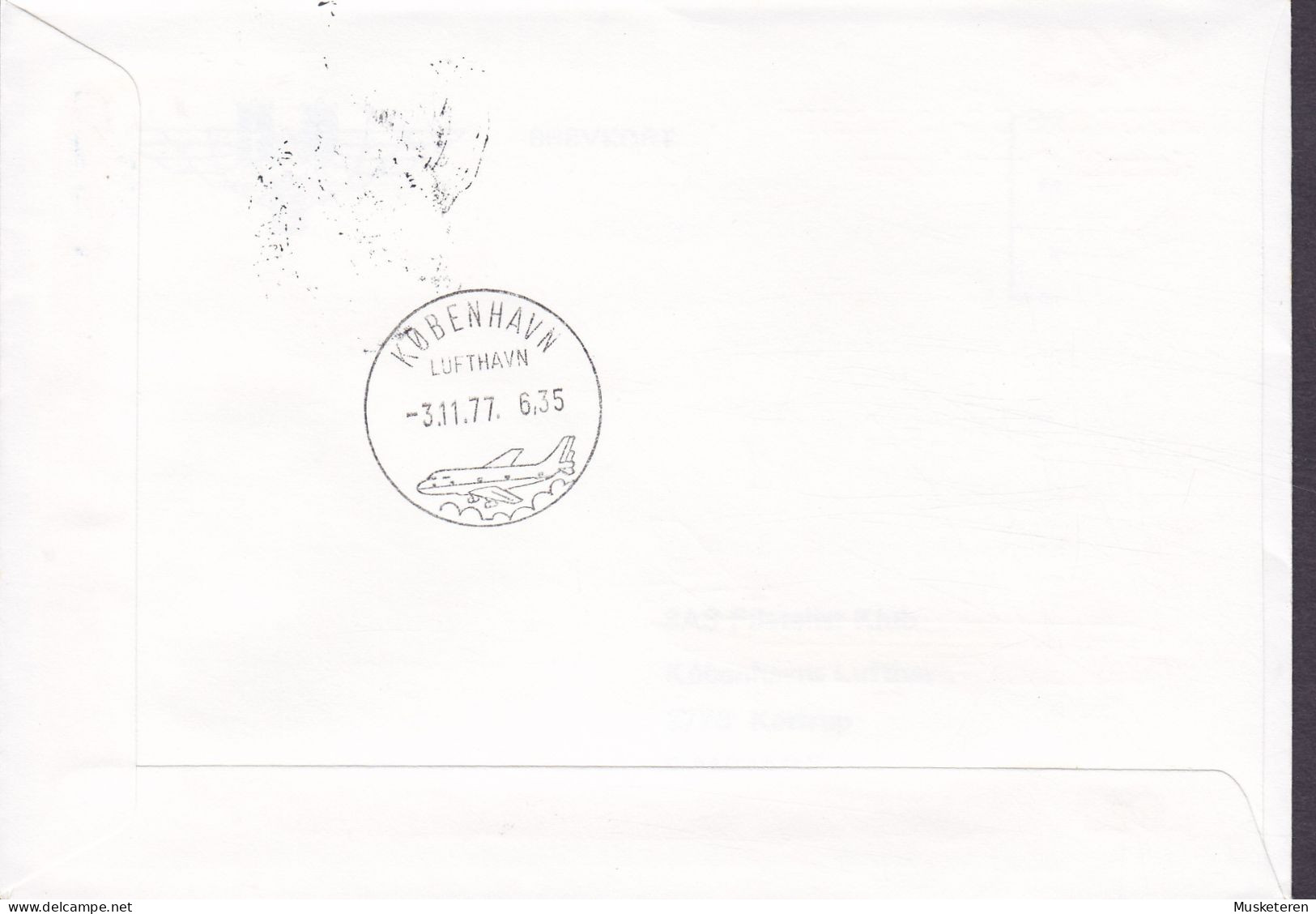 Pakistan First SAS DC-10 Flight Flight KARACHI-COPENHAGEN 1977 Cover Brief Lettre Namibia Day Torch Stamp - Pakistán