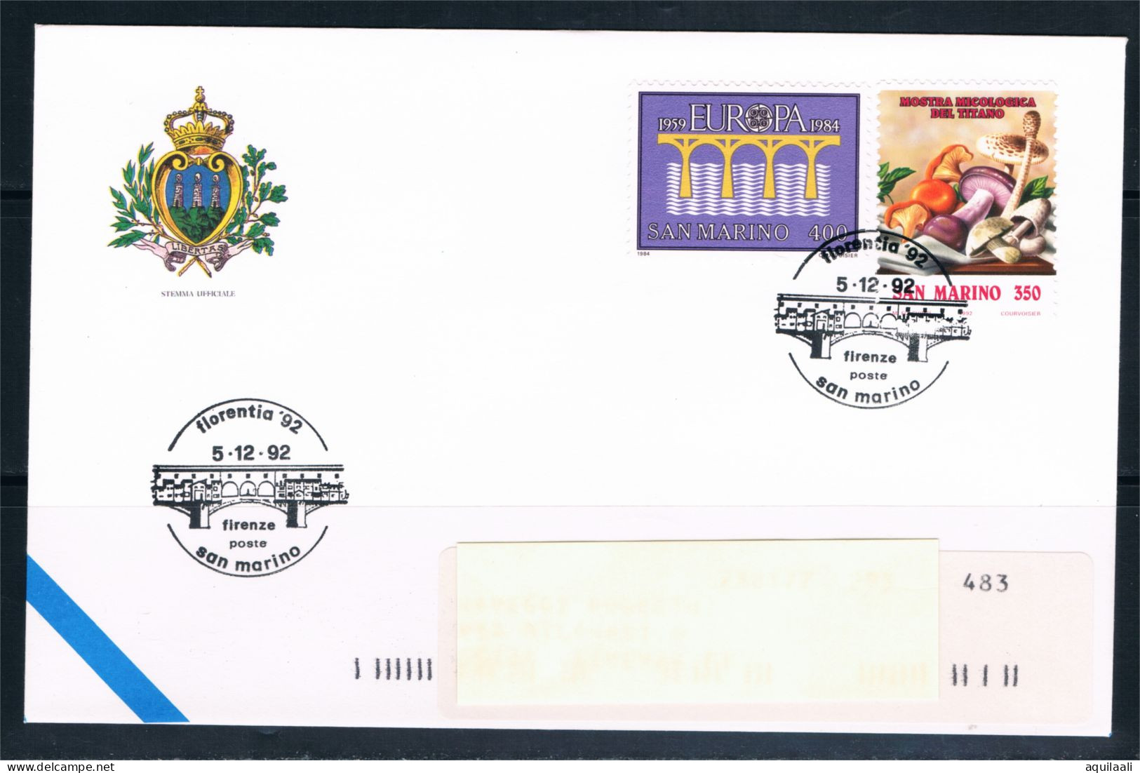 SAN MARINO 1992, Expo "Florentia 92", Annullo Speciale. - Philatelic Exhibitions