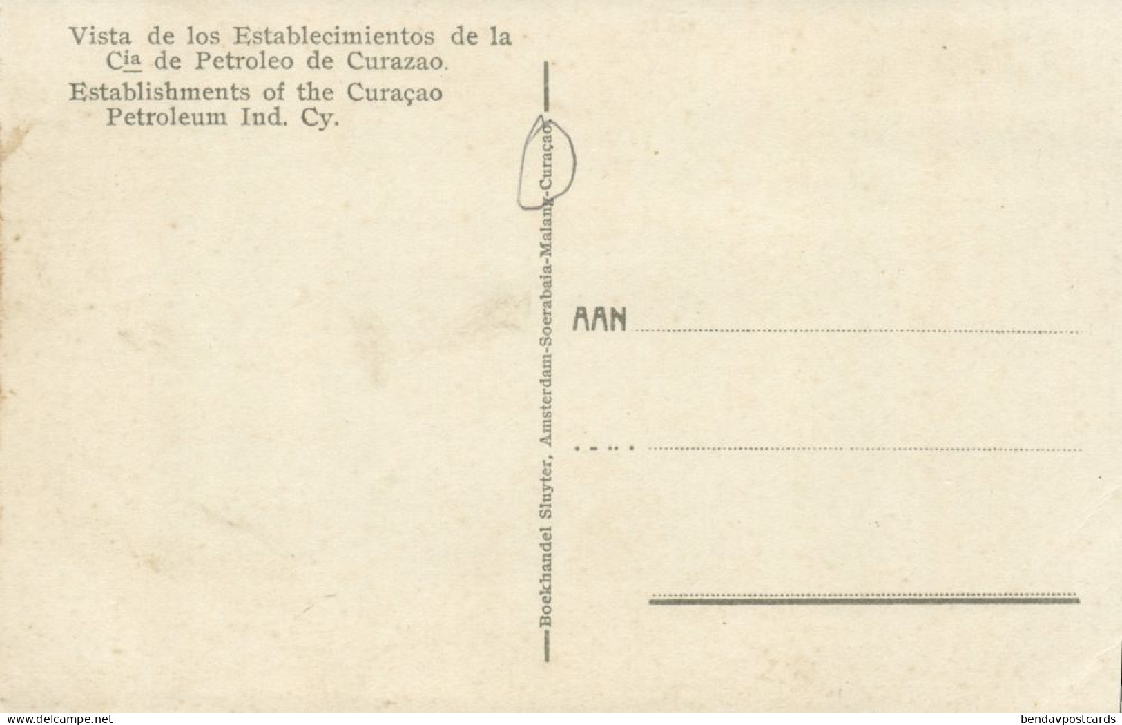 Curacao, D.W.I., WILLEMSTAD, Curacao Petroleum Ind. Cy. (1920s) Postcard - Curaçao