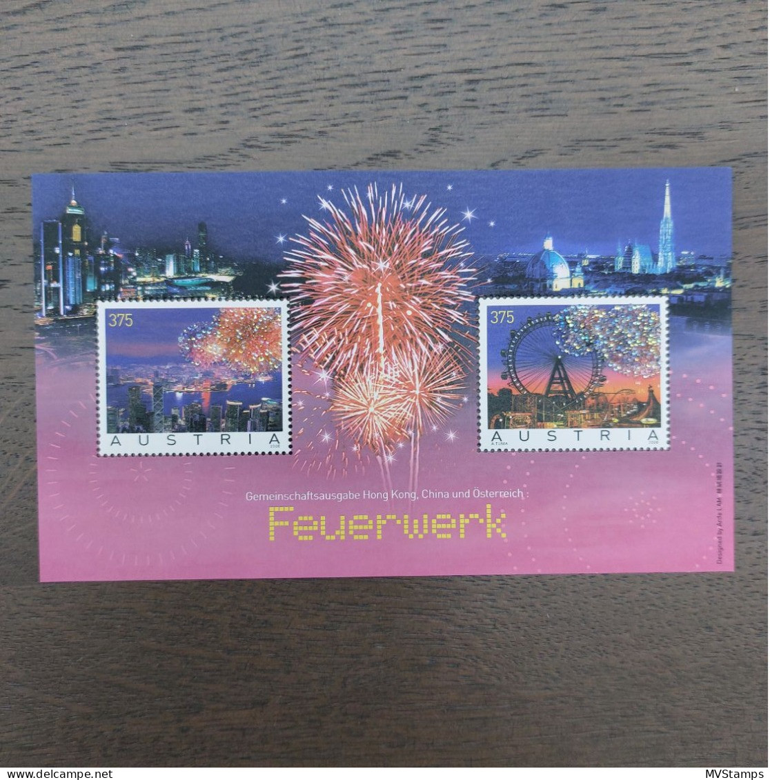 Austria 2006 Sheet Fireworks Stamps (Michel Block 34) MNH - Blocks & Sheetlets & Panes