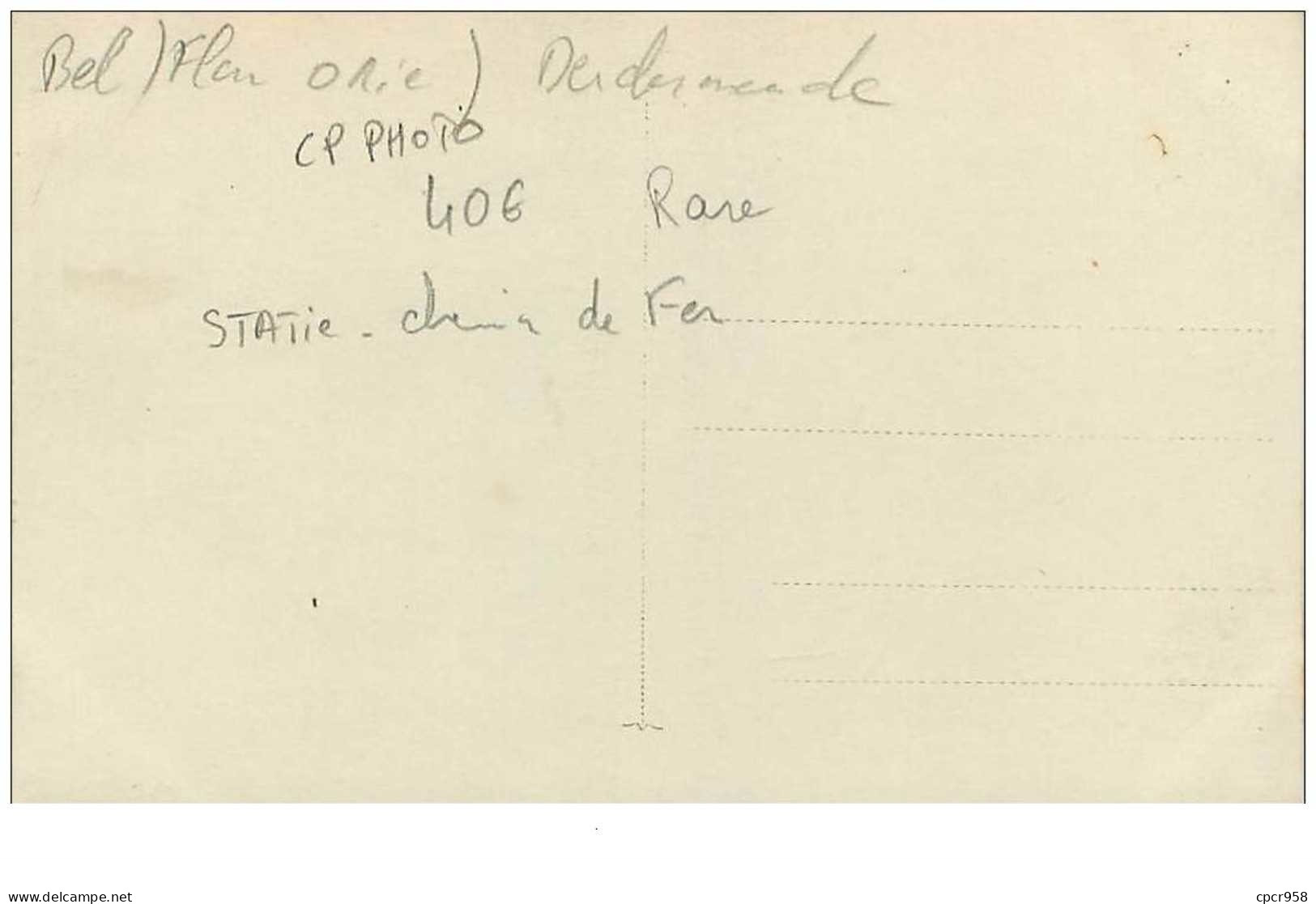 BELGIQUE.n°31085.DENDERMONDE.CP PHOTO.STATIE.CHEMIN DE FER.RARE - Dendermonde