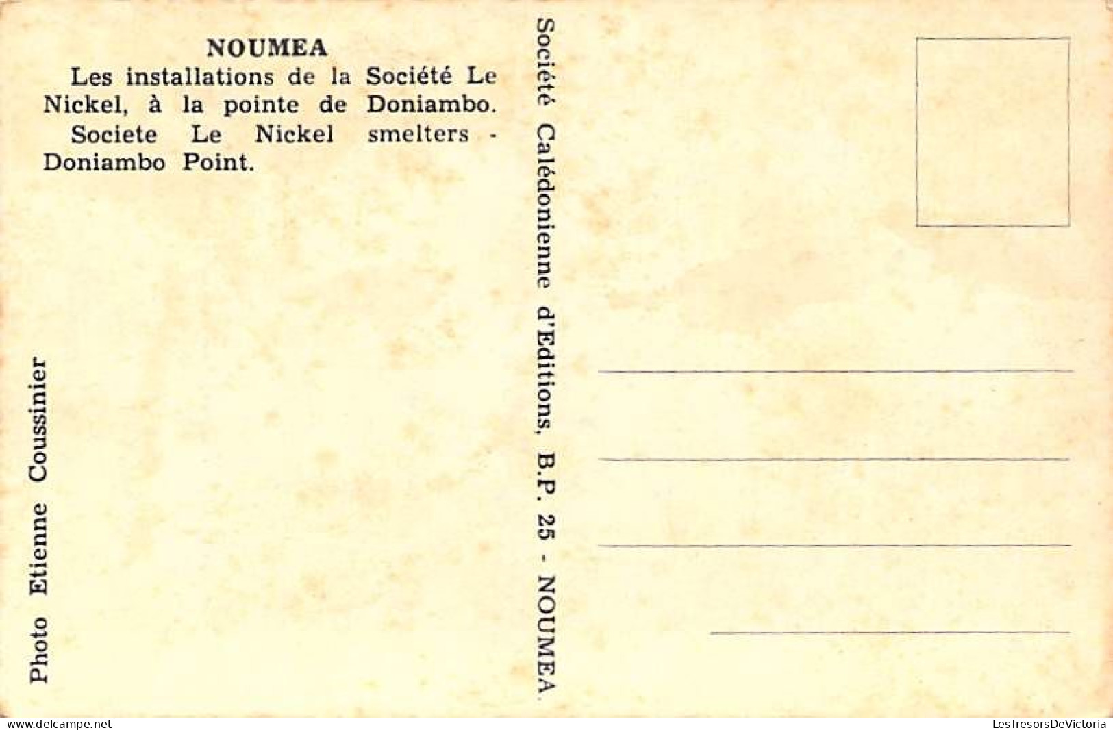 Nouvelle Calédonie - Nouméa - Les Installations De La Société Le Nickel Smelters -  Carte Postale Ancienne - New Caledonia