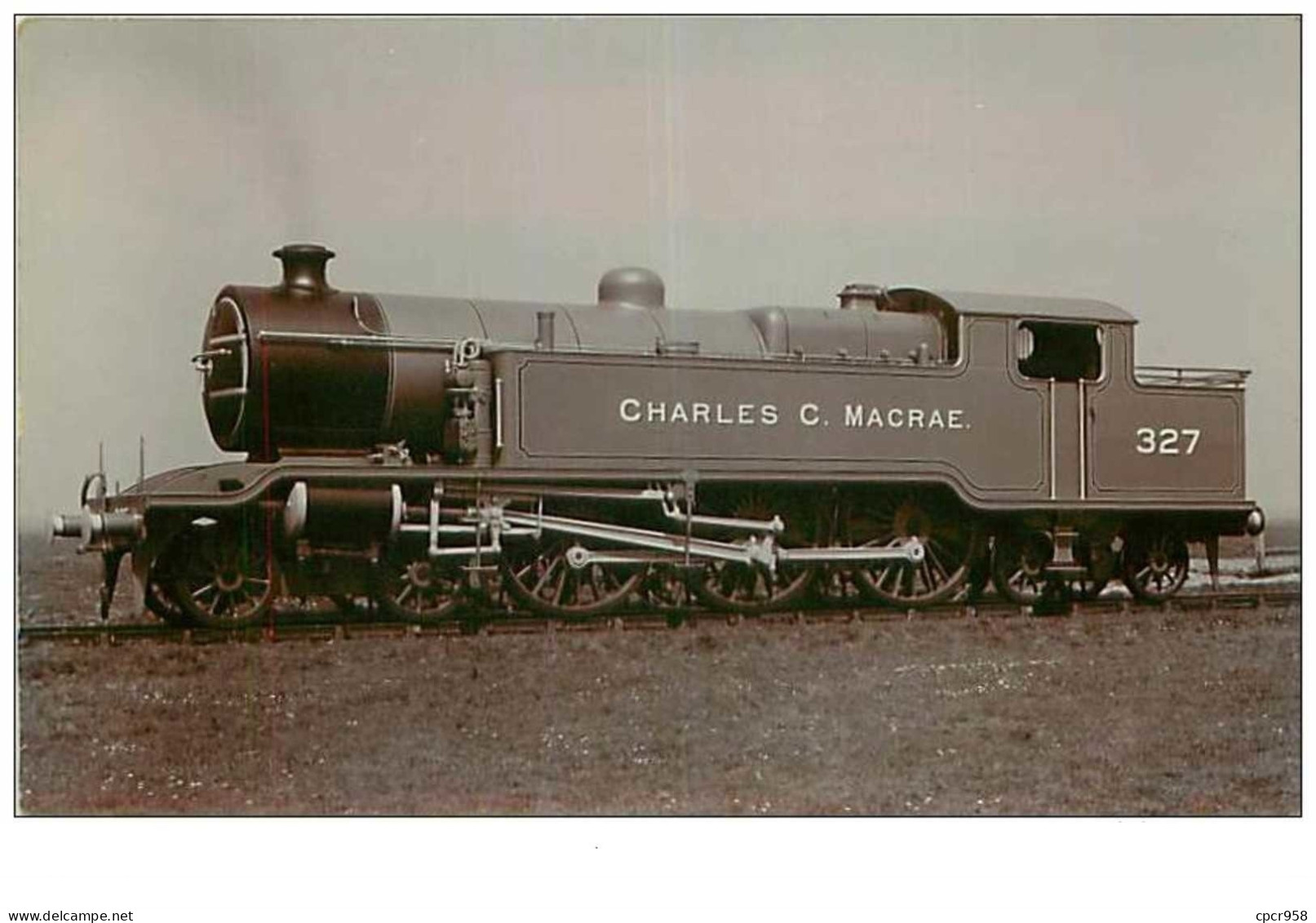 CHEMIN DE FER.n°44.LONDRES,BRIGTON,SOUTH COAST.CP PHOTO ORIGINALE.RARE.LOCOMOTIVE CHARLES C MACRAE.327.RARE - Matériel