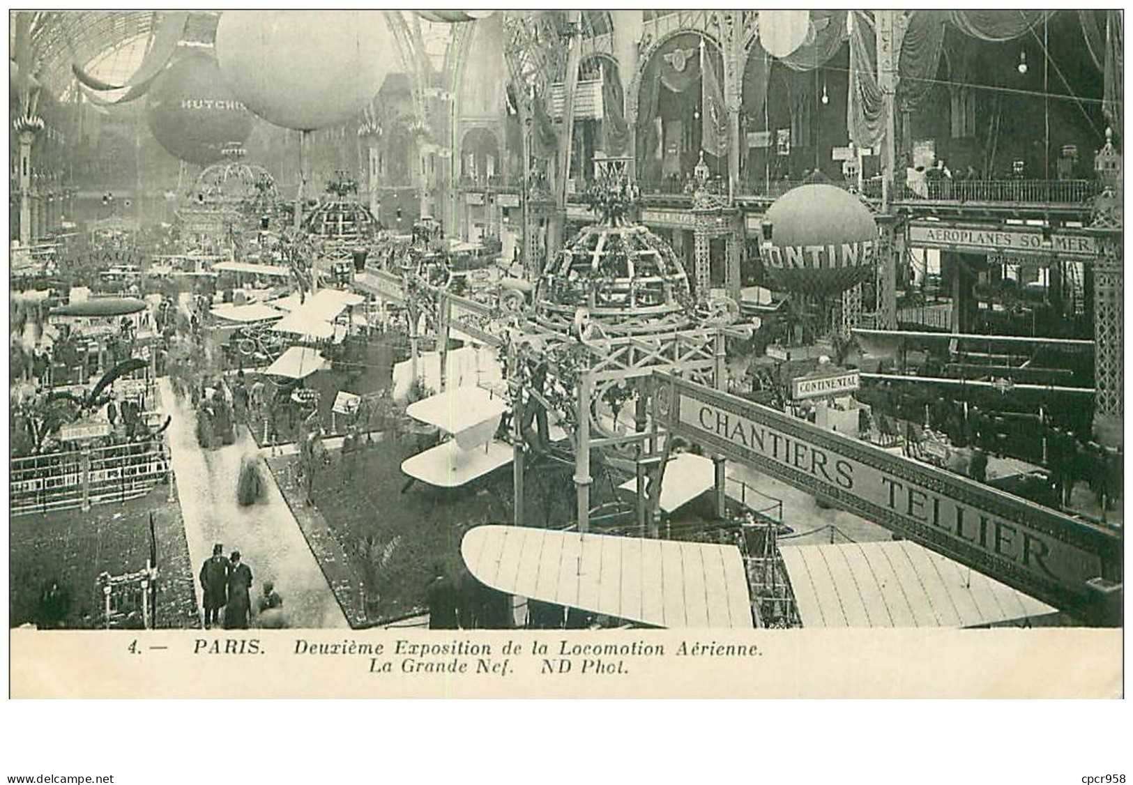 DIRIGEABLE.n°16311.PARIS.DEUXIEME EXPOSITION DE LA LOCOMOTION AERIENNE.LA GRANDE NEF. - Dirigeables