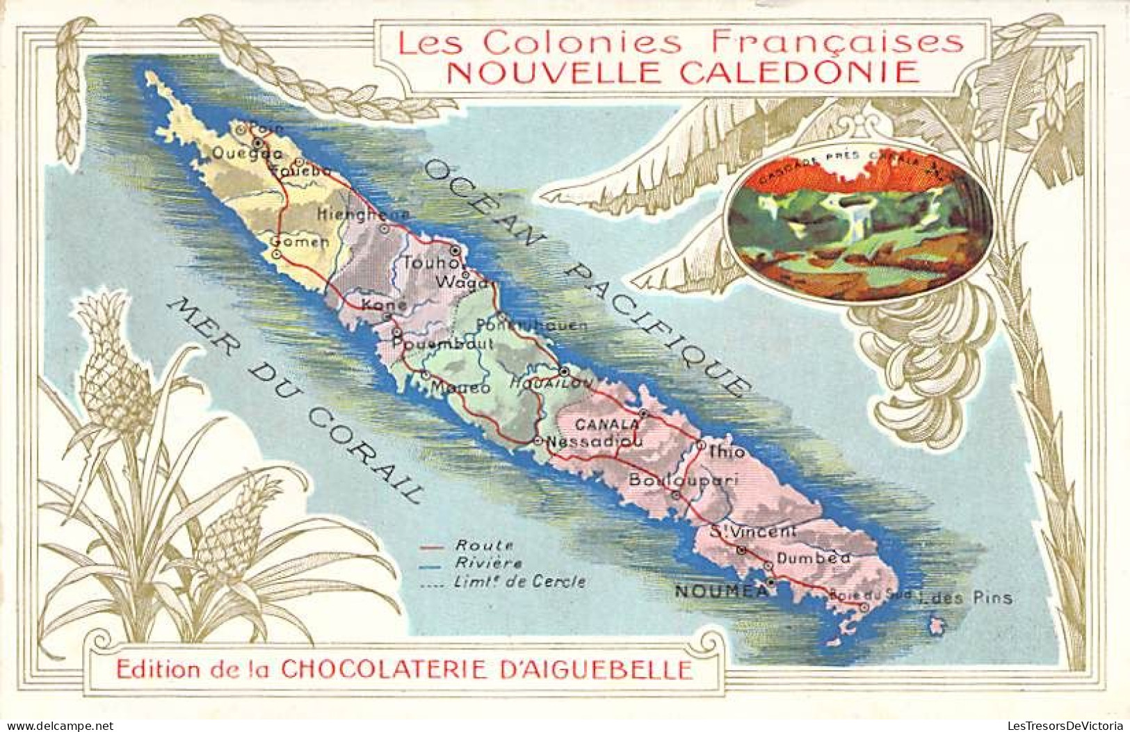 Nouvelle Calédonie - Les Colonies Françaises - Edition De La Chocolaterie D'aiguebelle -  Carte Postale Ancienne - Nieuw-Caledonië