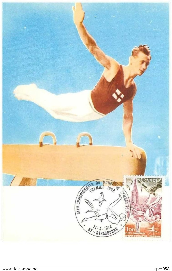 GYMNASTIQUE.n°28498.CHAMPIONNAT DU MONDE.1978.CARTE MAXIMUM - Gymnastiek