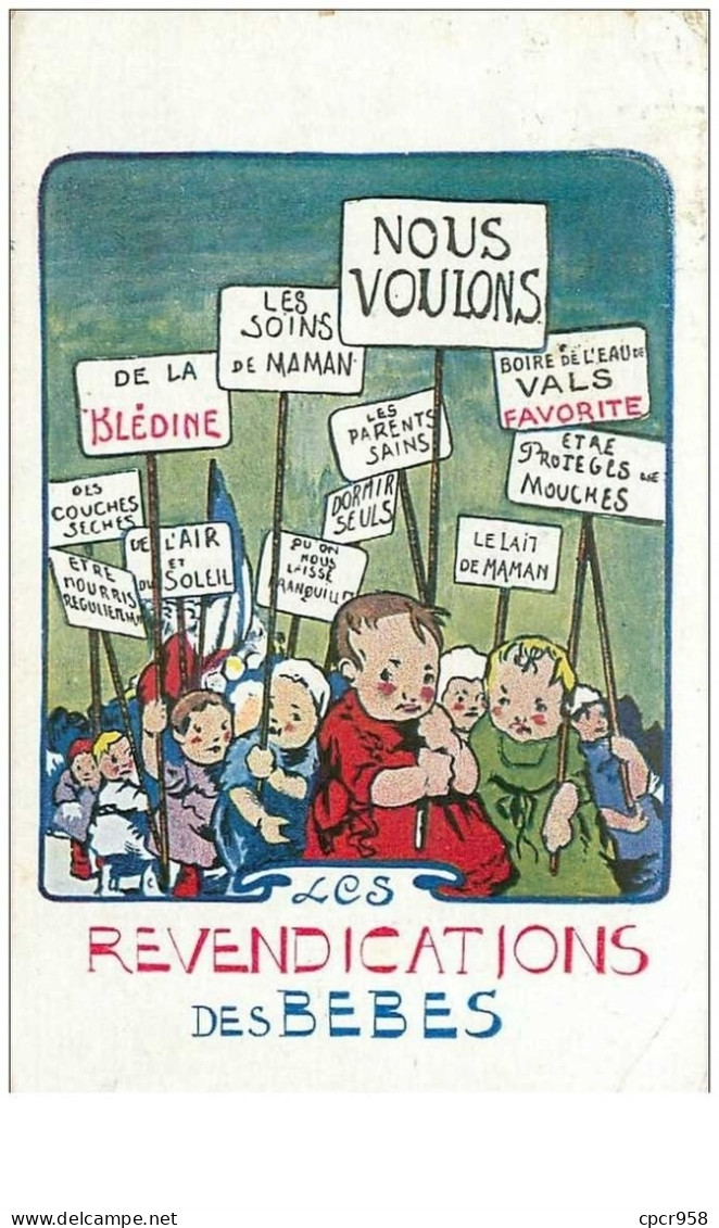 GREVE.n°20938.ILLUSTRATION.LES REVENDICATIONS DES BEBES.PLIE - Strikes