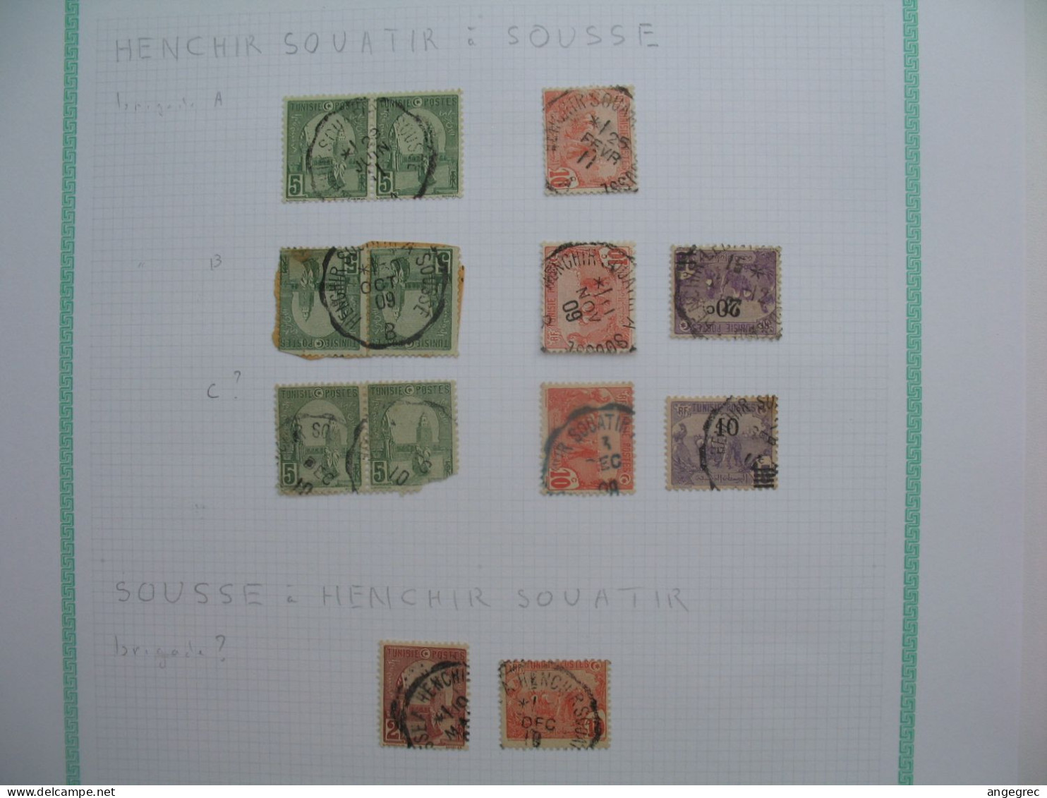 Lot Ambulant Convoyeur Oblitération De Tunisie : Henchir Souatir à Sousse - Used Stamps