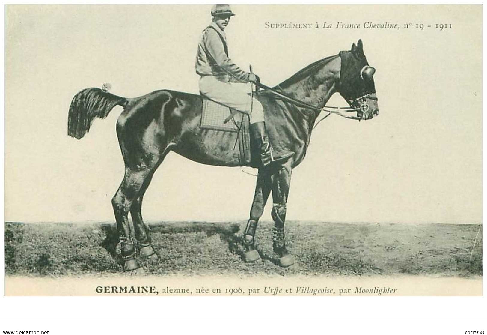 Hippisme.n°37630.germaine.alezane.1911.CHEVAUX.SUPPLEMENT A LA FRANCE CHEVALINE.course.cheval.jokey. - Reitsport