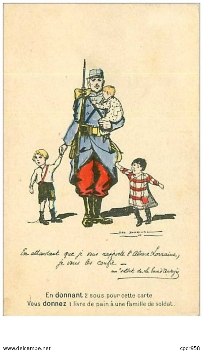 ILLUSTRATEURS.n°186.DORIVAL.SOLDAT CONFIANT SES ENFANTS - Dorival