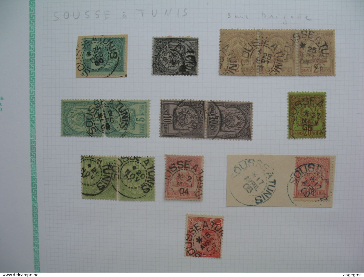 Lot Ambulant Convoyeur Oblitération De Tunisie : Sousse à Tunis - Used Stamps