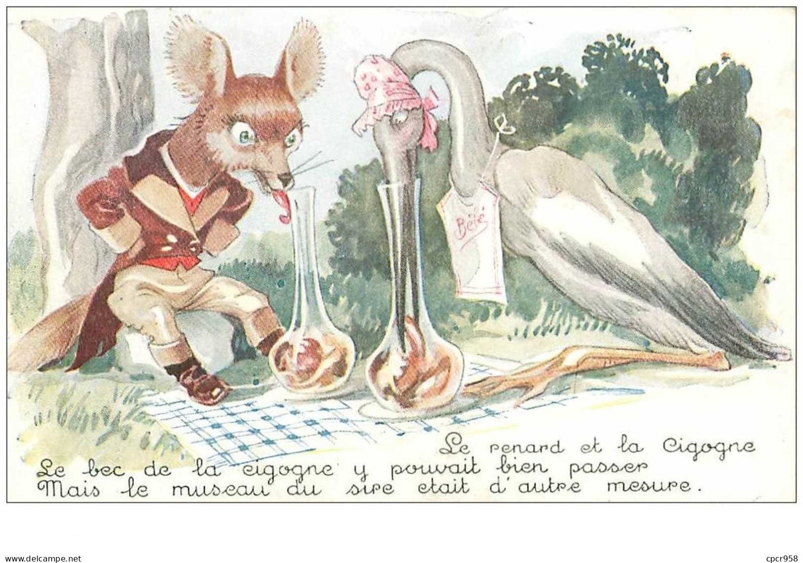 ILLUSTRATEURS.n°10198.MAUZAN.LE RENARD ET LA CIGOGNE - Mauzan, L.A.