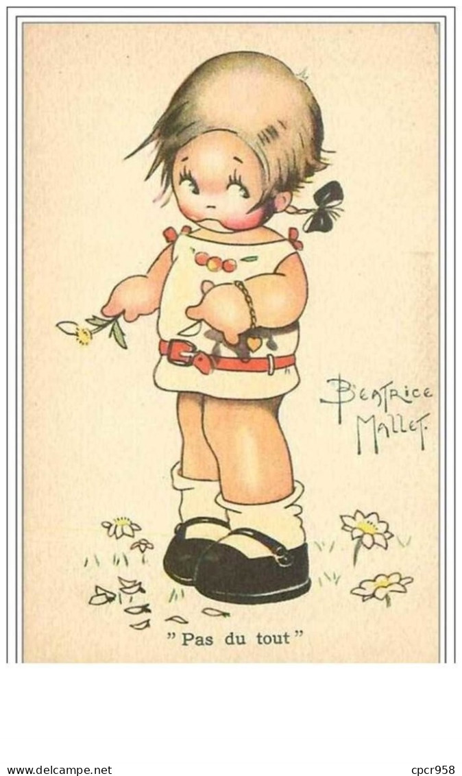 ILLUSTRATEURS.MALLET BEATRICE.""""PAS DU TOUT"""".FILLETTE EFFEUILLANT UNE MARGUERITE - Mallet, B.