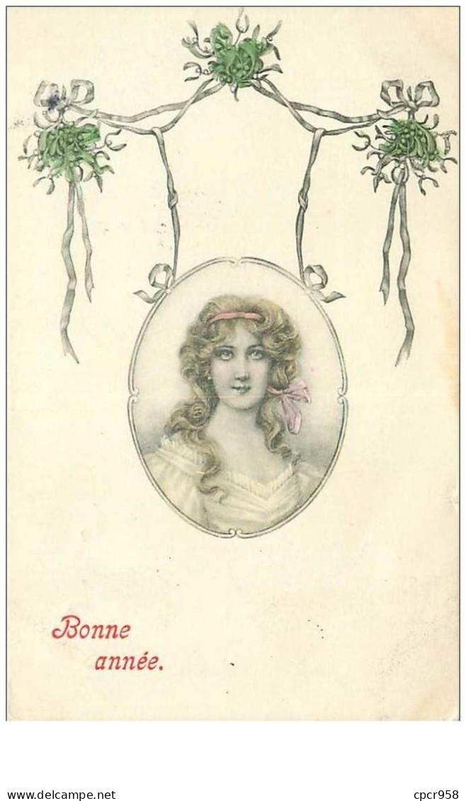 ILLUSTRATEURS.n°23648.PORTRAIT DE FEMME EN MEDAILLON - Ante 1900
