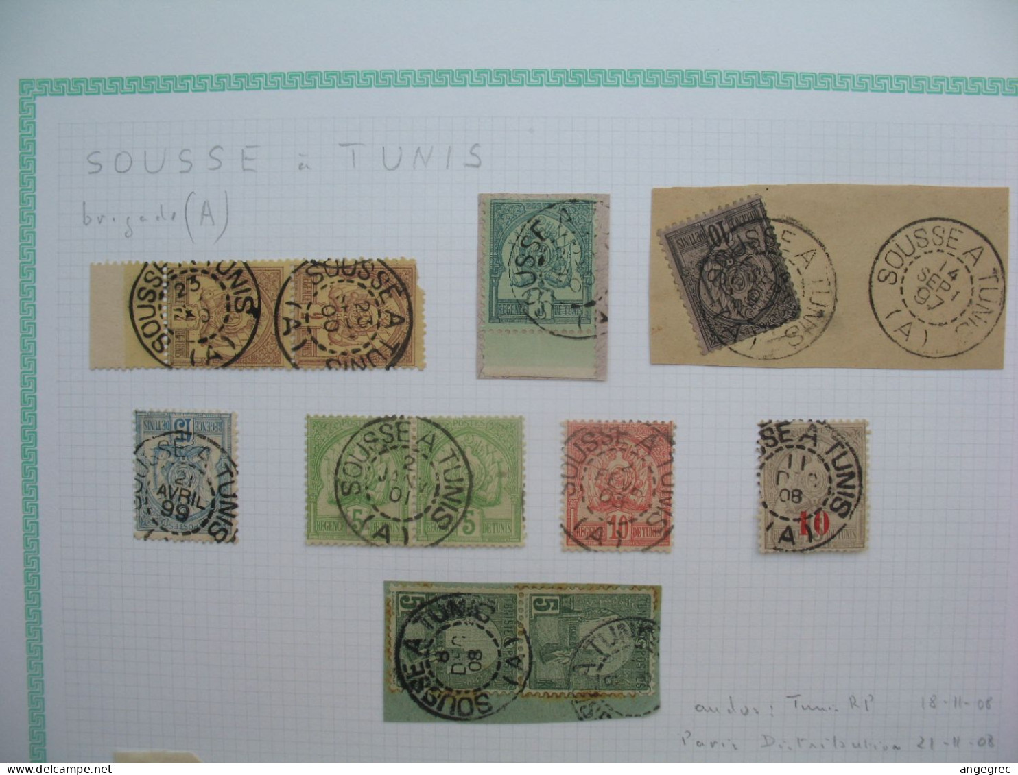 Lot Ambulant Convoyeur Oblitération De Tunisie : Sousse à Tunis - Used Stamps