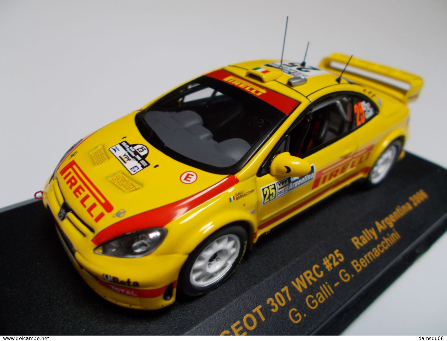 IXO Peugeot 307 WRC #25 Rallye D'Argentine 2006 Galli Bernacchini Echelle 1/43 En Boite Vitrine Et Surboite Carton - Ixo