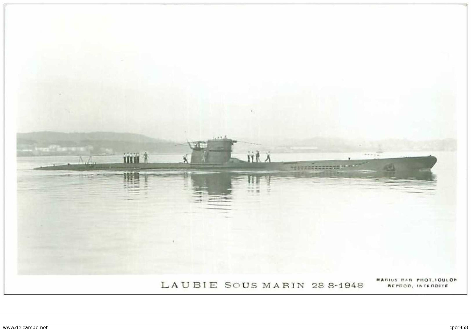 SOUS-MARINS.n°24836.PHOTO DE MARIUS BAR.LAUBIE 12-1948 - Sottomarini