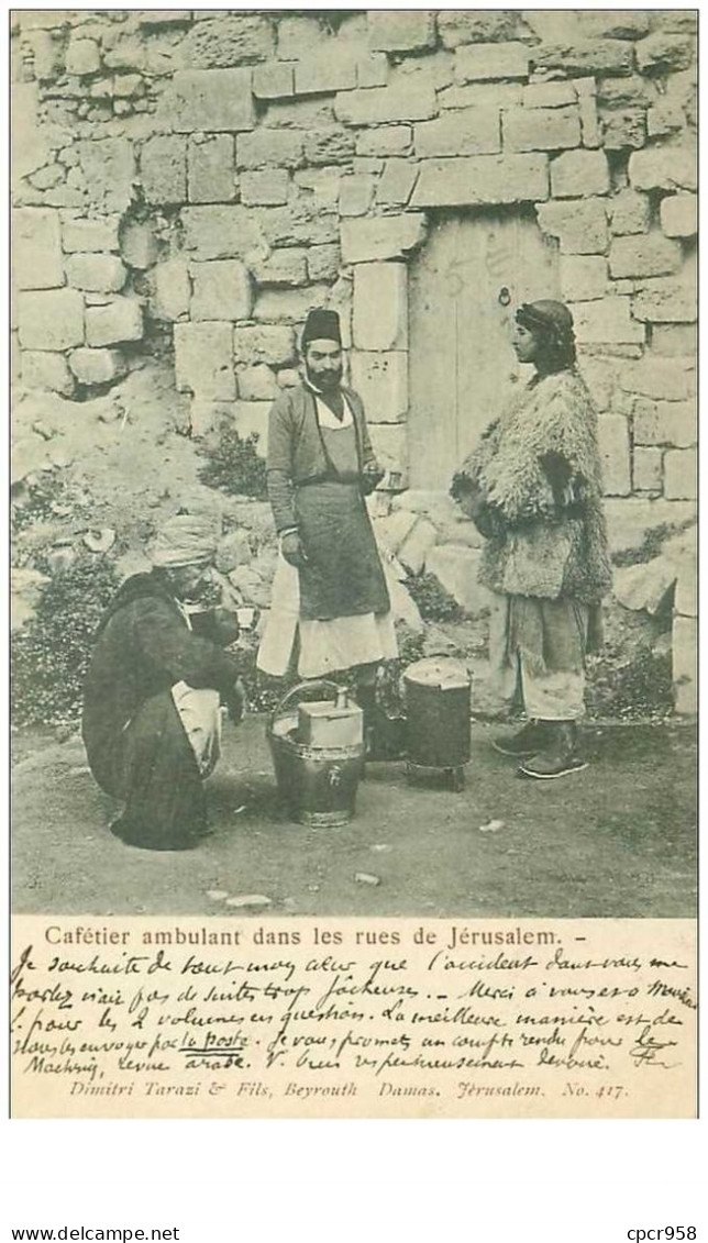 Palestine . N° 43017 . Cafetier Ambulant Dans Les Rue De Jerusalem.judaica - Palästina