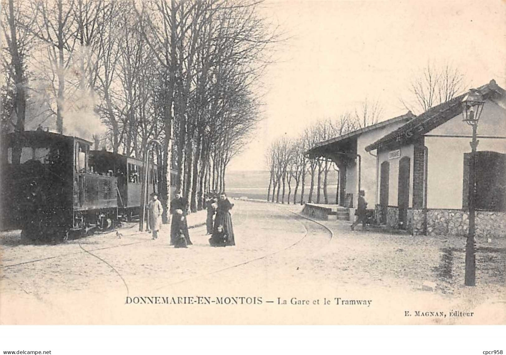 77    .    N° 203444    .      DONNEMARIE EN MONTOIS   .    LA GARE ET LE TRAMWAY - Donnemarie Dontilly