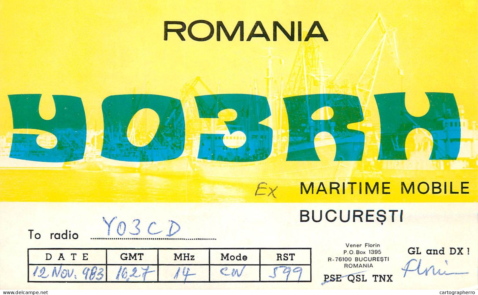 Romania Radio Amateur QSL Post Card Y03CD Y03AH - Radio Amatoriale