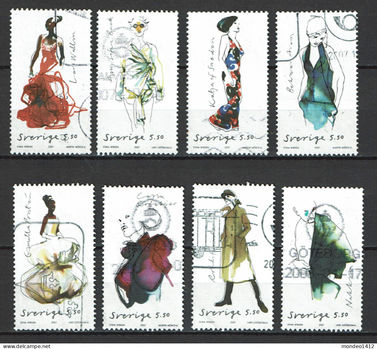 Sweden 2007 - Swedish Fashion Design, La Mode Suèdoise  - Used - Used Stamps