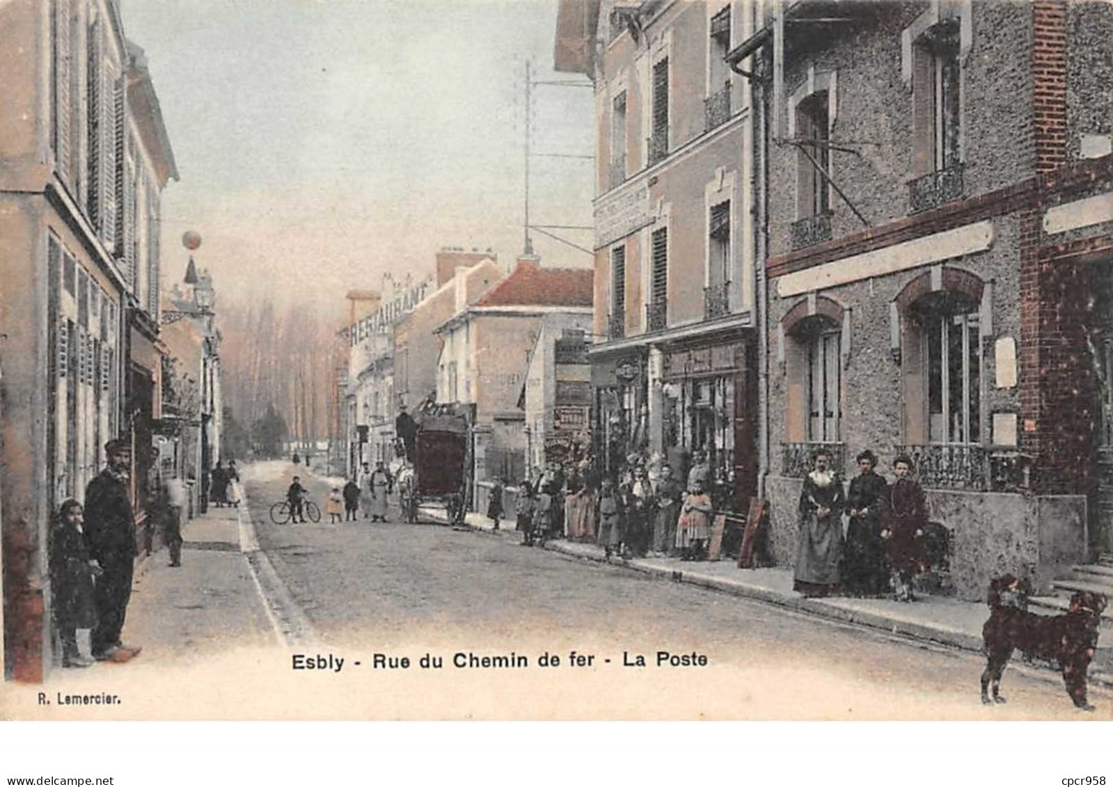 77.n°59341.esbly.rue Du Chemin De Fer.la Poste - Esbly