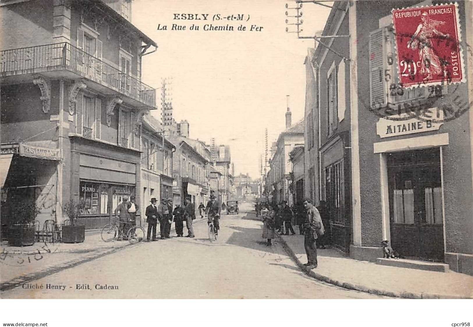 77.n°59340.esbly.la Rue Du Chemin De Fer.pas Courante - Esbly