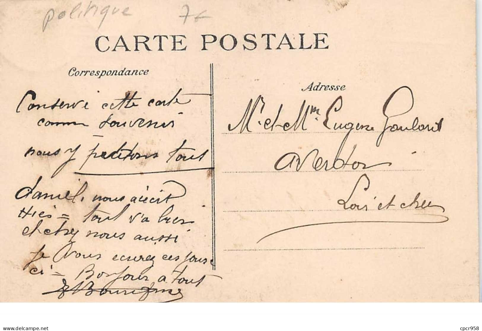 Politique.n°59730.qui Vive? France.à Identifier.carte Autographe - Personnages