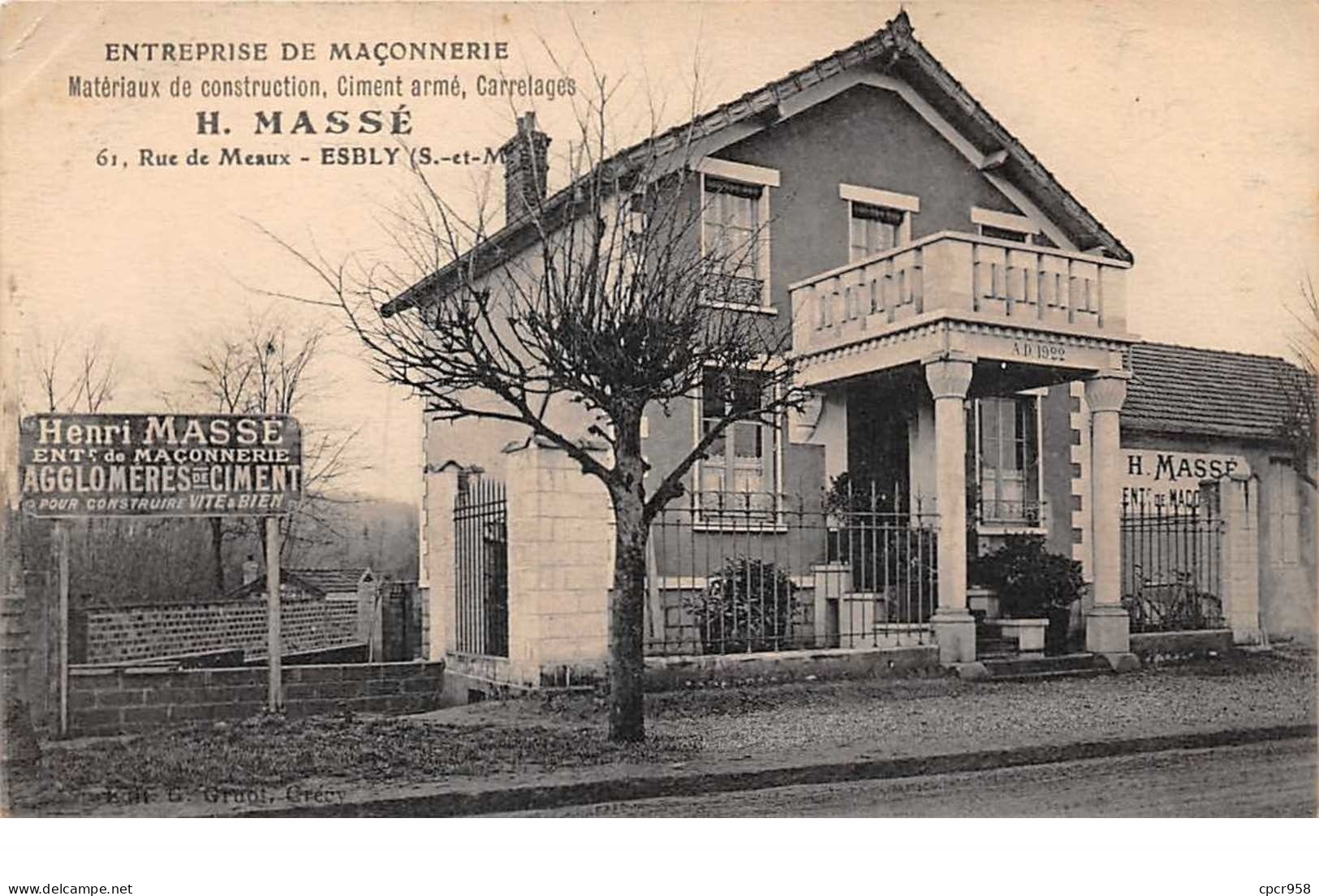 77.n°59333.esbly.entreprise De Maçonnerie.matériaux De Construction - Esbly