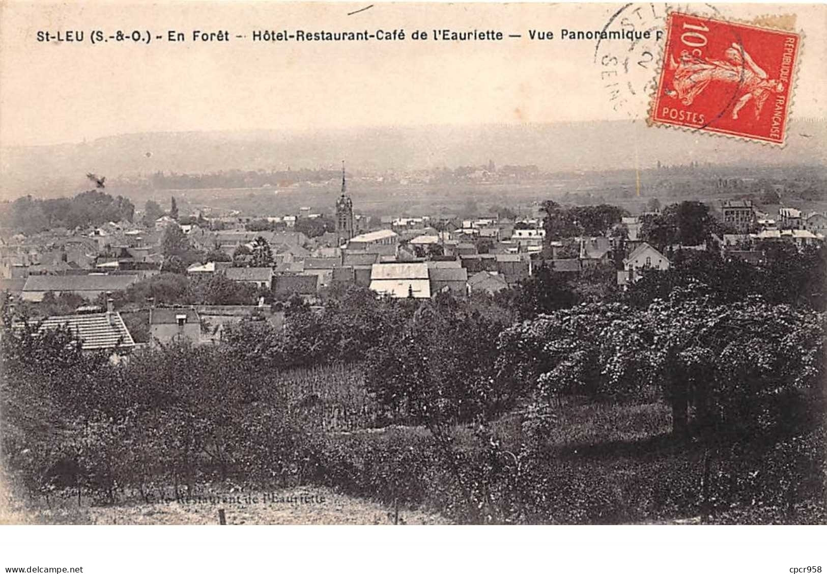 95.n°59636.saint Leu.en Foret.hotelrestaurant Café De L'eauriette.vue Panoramique - Saint Leu La Foret