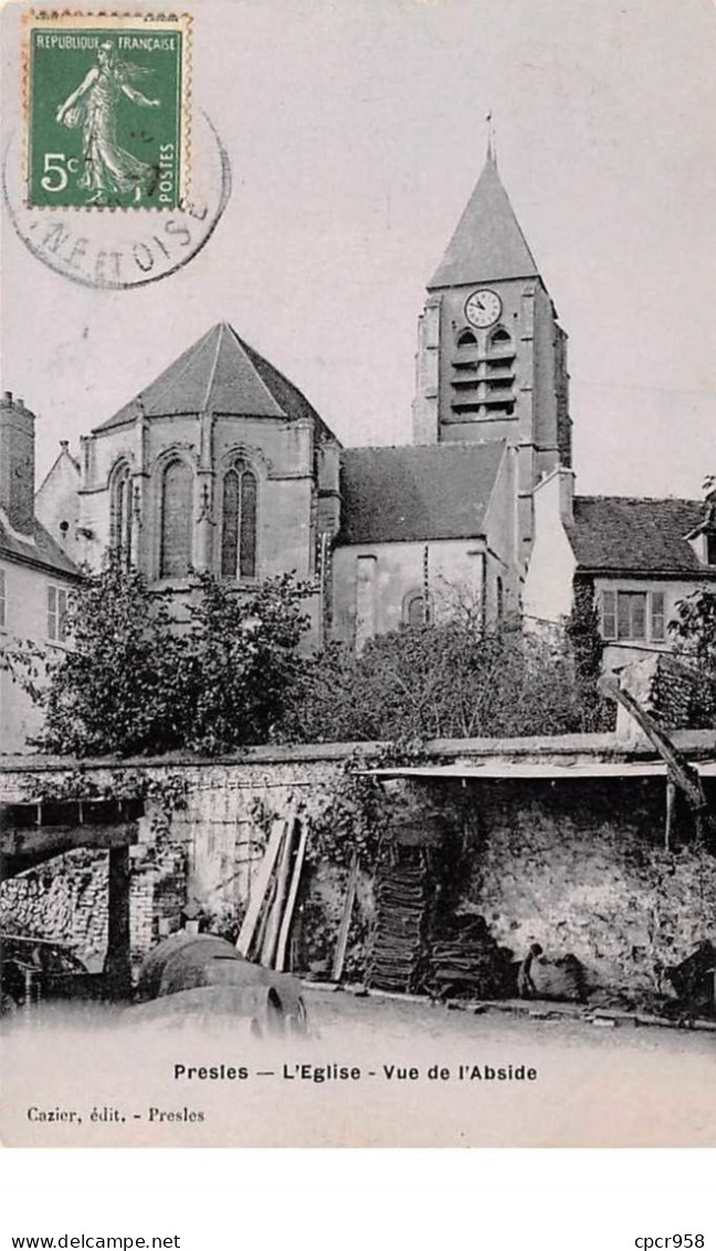 95. N°56566.presles.l'église.vue De L'abside - Presles