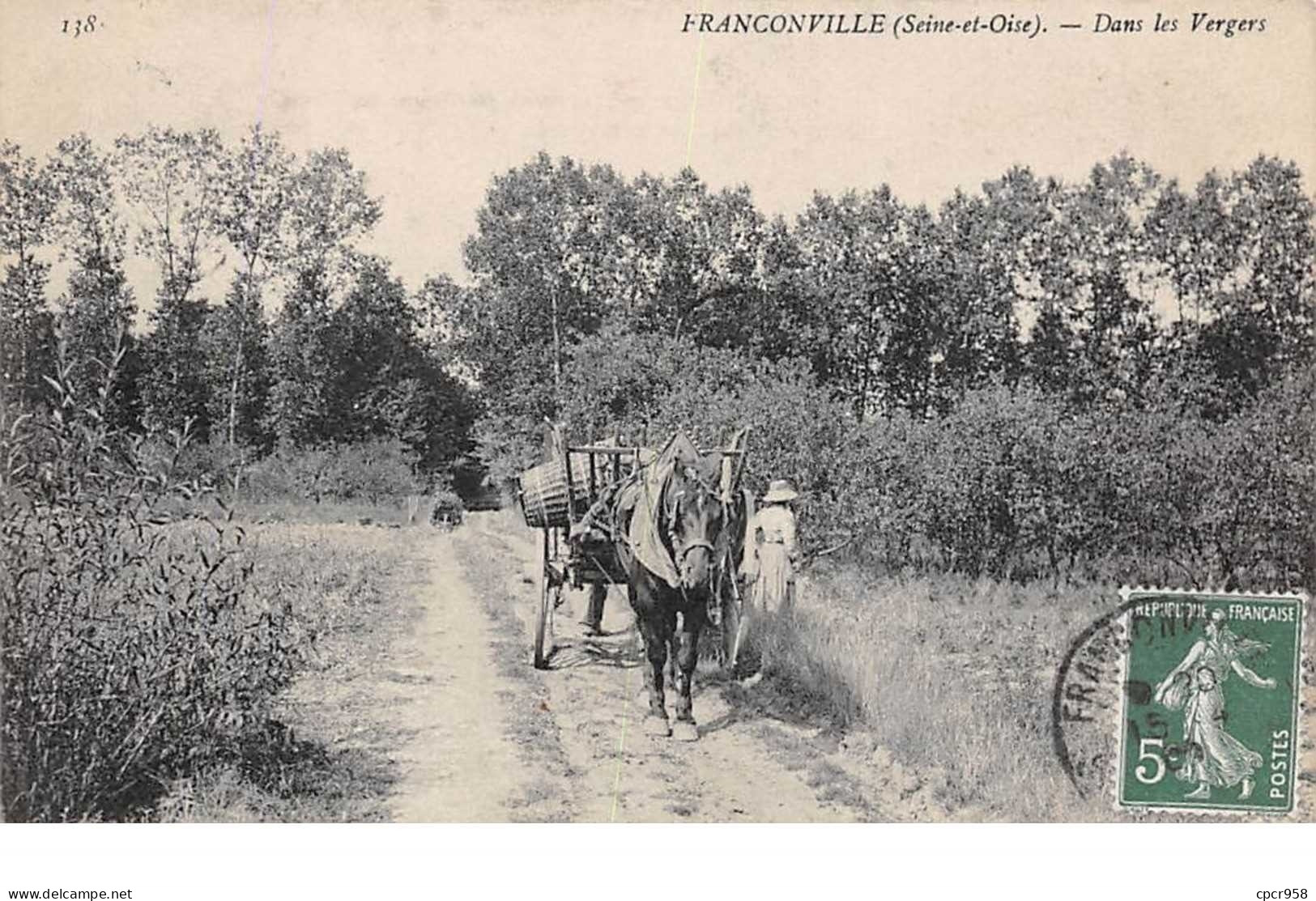 95. N°56545.franconville.dans Les Vergers.attelage - Franconville