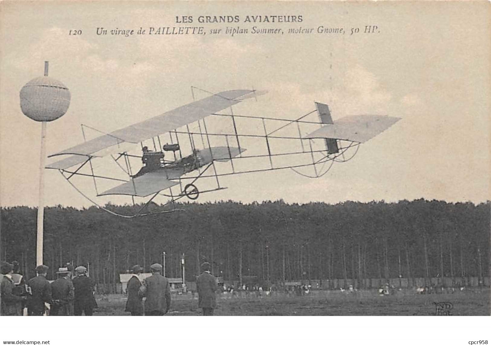 Aviation.n°58217.paillette.biplan Sommer - Aviateurs