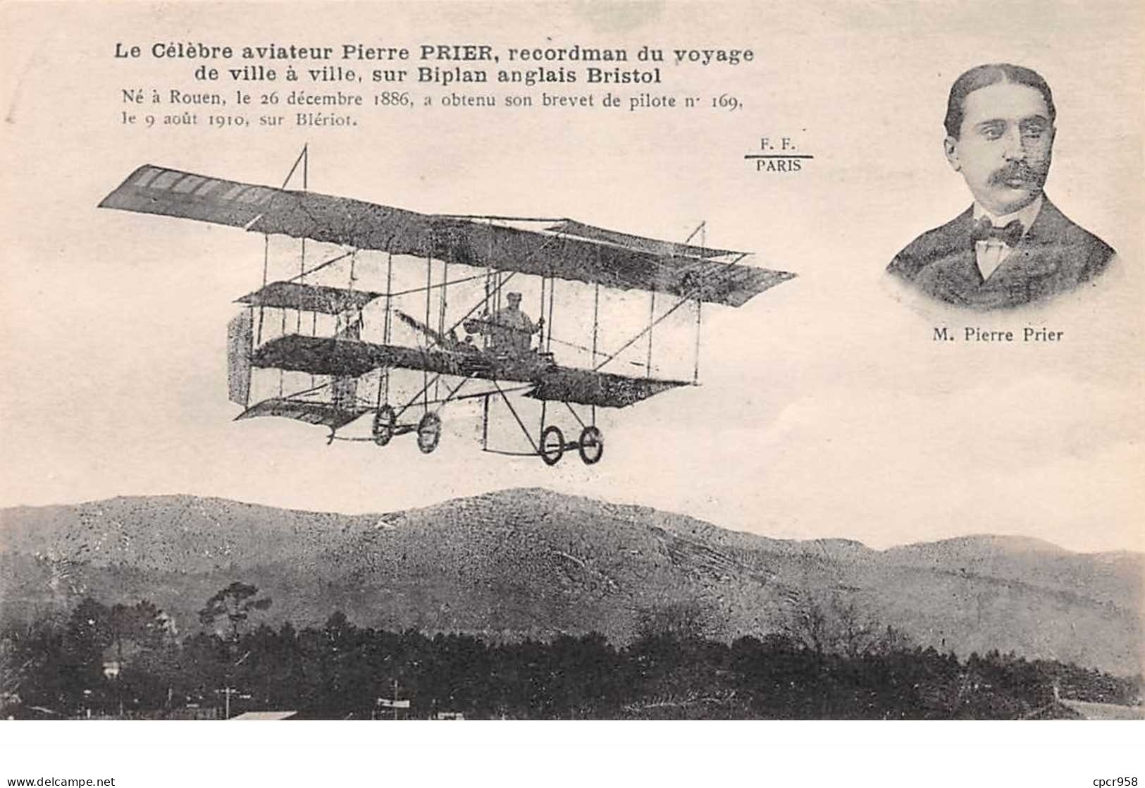 Aviation.n°58238.pierre Prier.biplan Bristol - Aviateurs