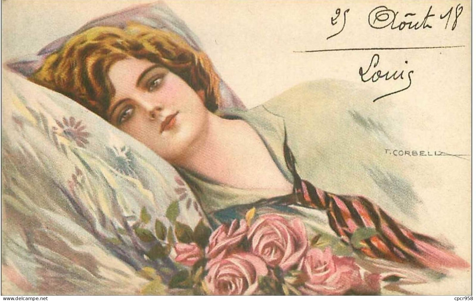 Illustrateur. N° 42823 . Femme . Corbella. Art Nouveau.genre Kirchner,cheret.mucha - Corbella, T.