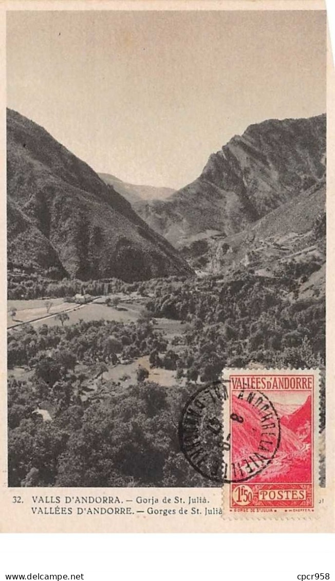 Andorre.n°57858.gorges De St Julia.carte Maximum - Andorra