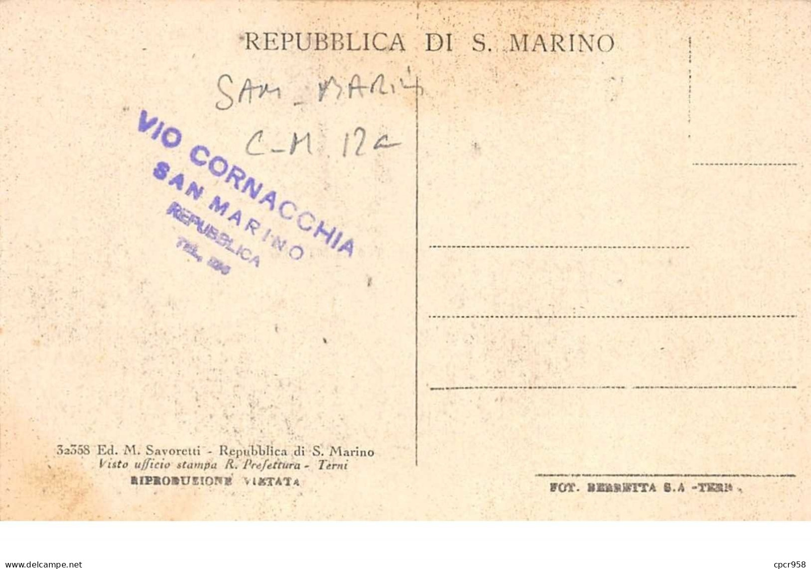 Saint Marin.n°57739.la Rocca.carte Maximum - Saint-Marin