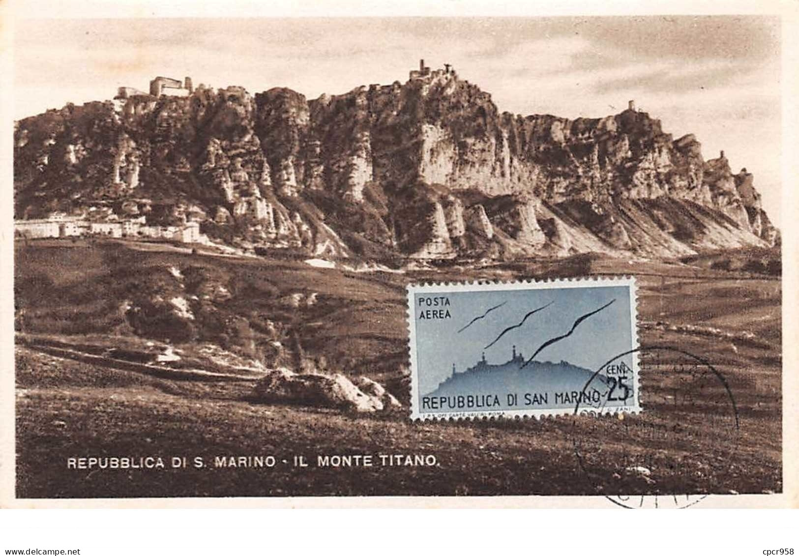 Saint Marin.n°57733.il Monte Titano.carte Maximum - Saint-Marin