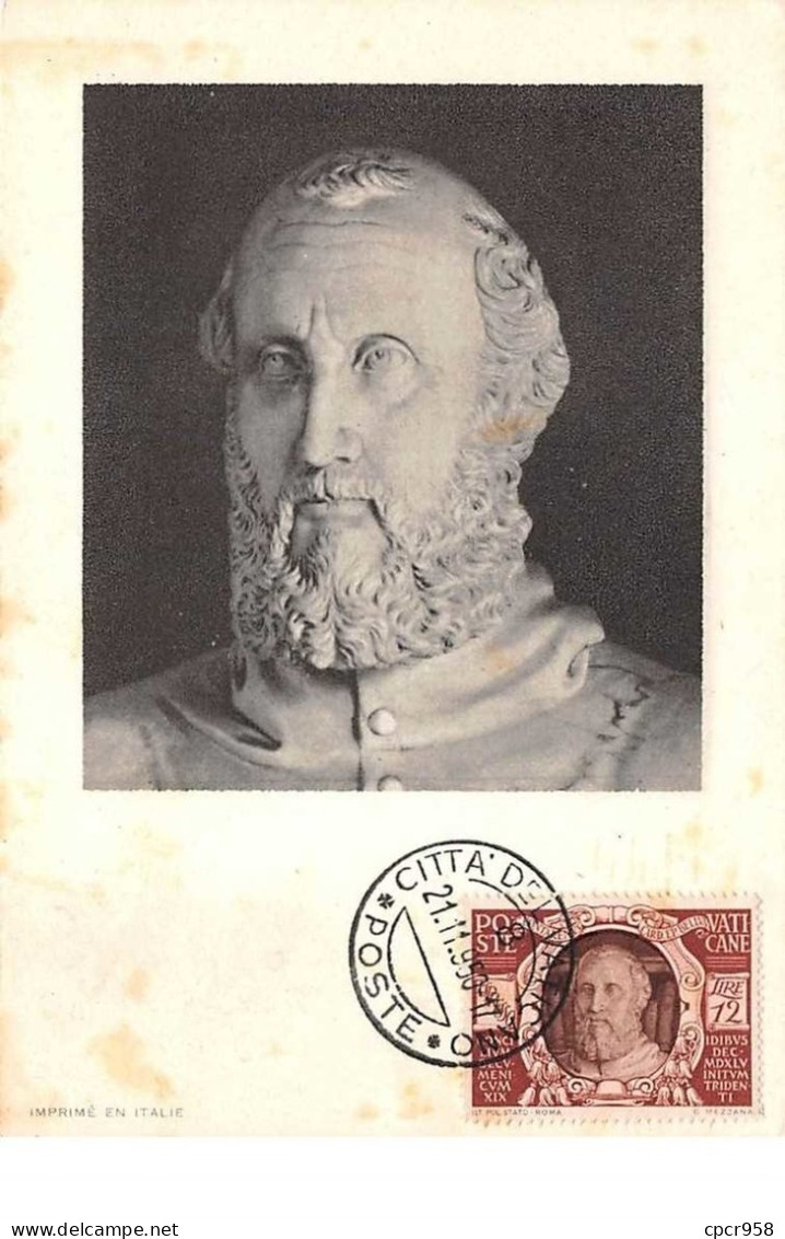 Vatican.n°57718.serie Commemorative Du Concile De Trente.gaspar Contarini.carte Maximum - Vatikanstadt