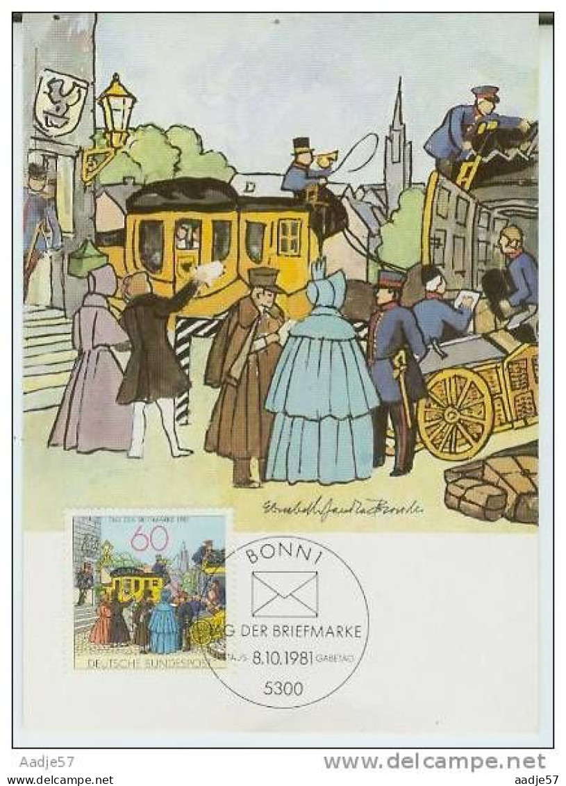 Deutschland FDC Max Card 1981 - Trenes