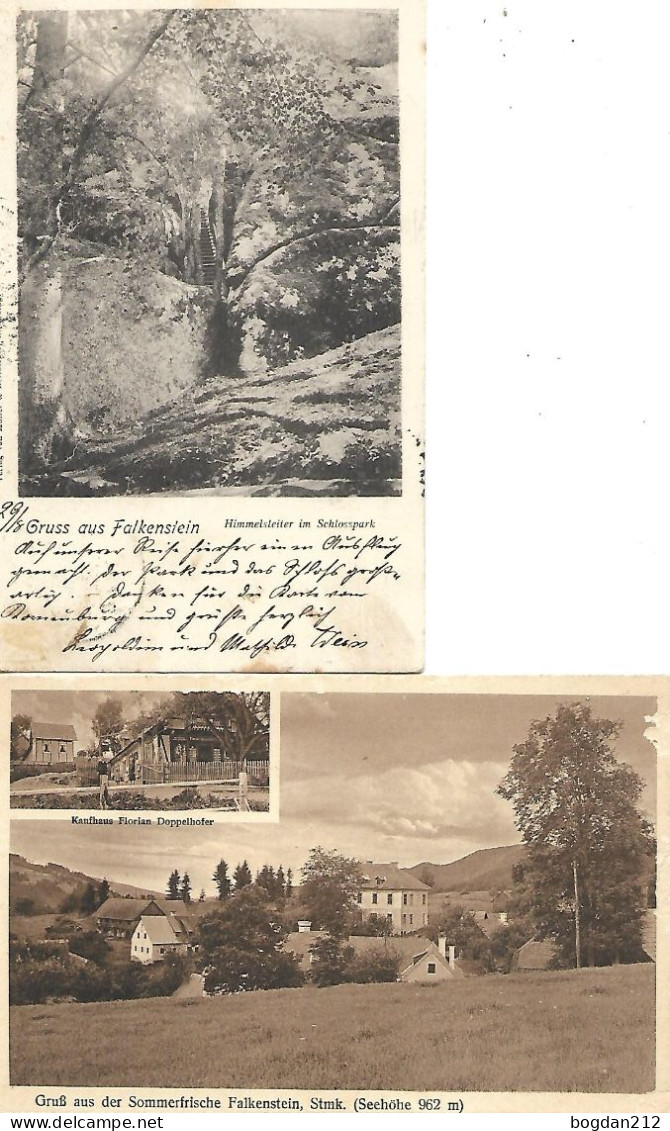 1903/30 -  Falkenstein-Fischbach , 2 Stk.   Gute Zustand,  4 Scan - Weiz