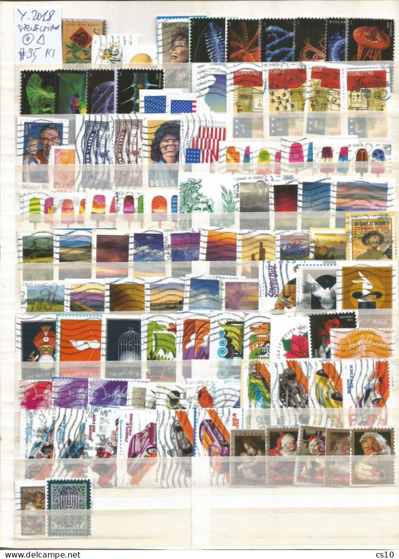 Kiloware Forever USA 2020 BACK TO 2011 Selection Stamps Of The Years ON-PIECE In 925 DIFFERENT Pcs Used ON-PIECE - Verzamelingen (zonder Album)