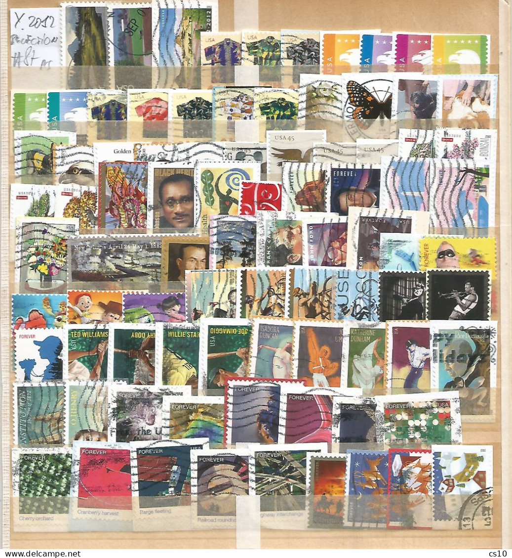 Kiloware Forever USA 2020 BACK TO 2011 Selection stamps of the years ON-PIECE in 925 DIFFERENT pcs used ON-PIECE