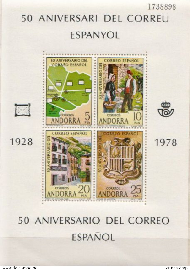 Andorra MNH Minisheet - Poste