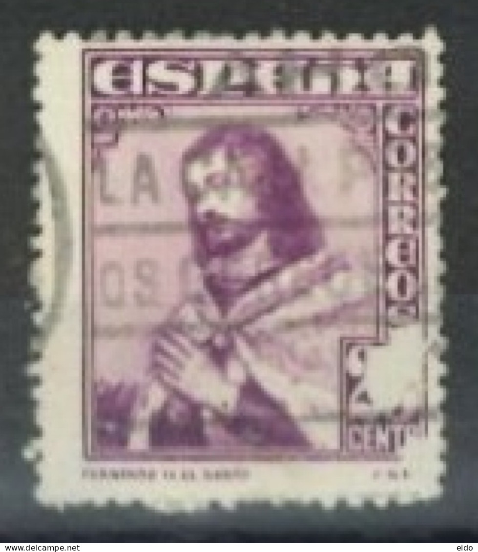 SPAIN,  1948, FERDINAND III & GRANDSON OF ADM. RAMON DE BONIFAZ STAMPS COMPLETE SET OF 2, # 756/57, USED. - Oblitérés