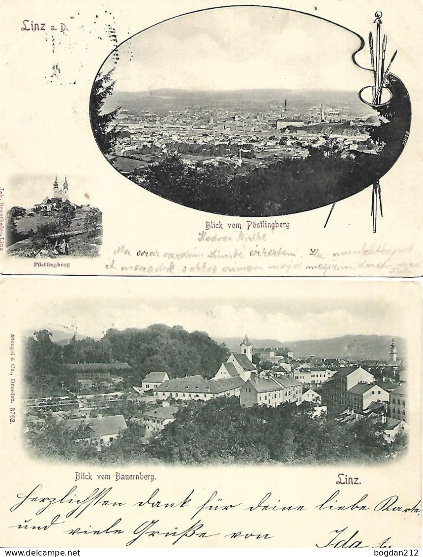 1899/1901 - LINZ  , 2 Stk.   Gute Zustand,  4 Scan - Linz