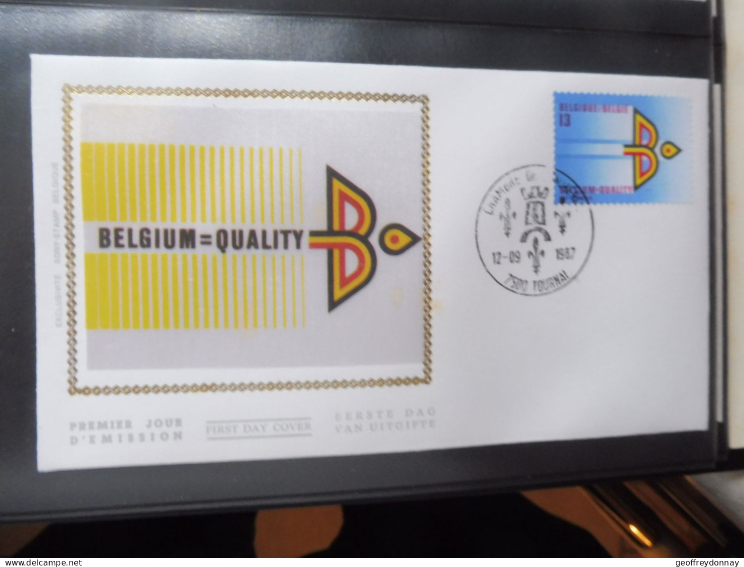 Belgique Belgie  Fdc  Soie  Fdc Z/s 2262 Oblitéré Gestempelt Tournai 1987 - 1981-1990